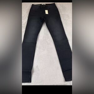 Jachs New York mens black mid rise straight leg denim jeans size 30x34